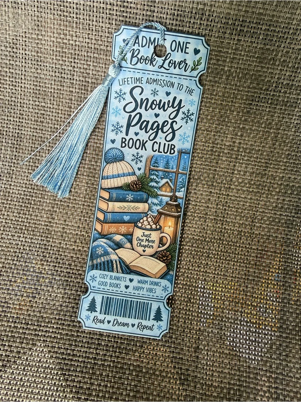 Christmas Book Club Bookmark Set of 3  - Tassels